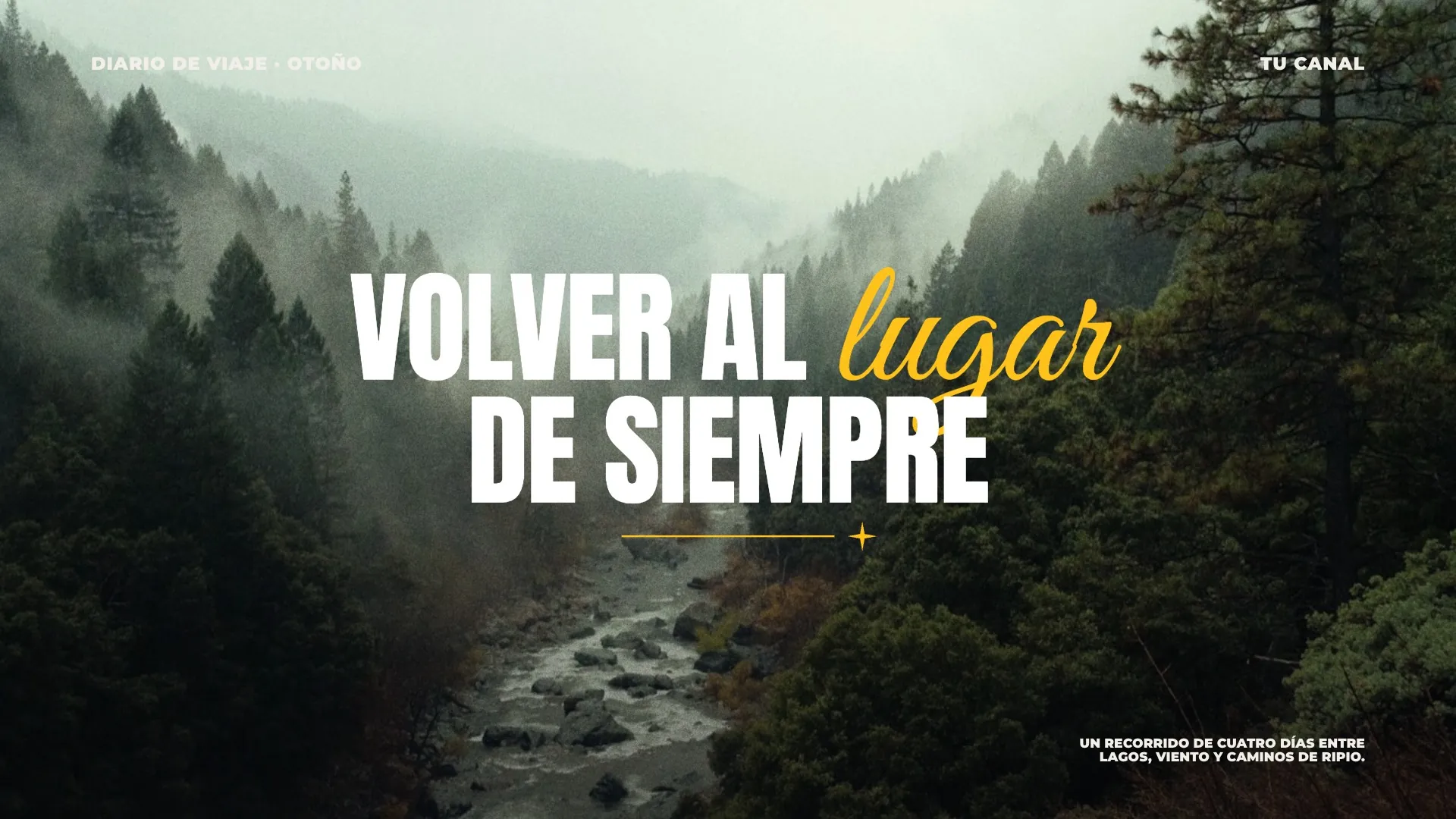 La misma foto convertida en portada con el título Volver al lugar de siempre.